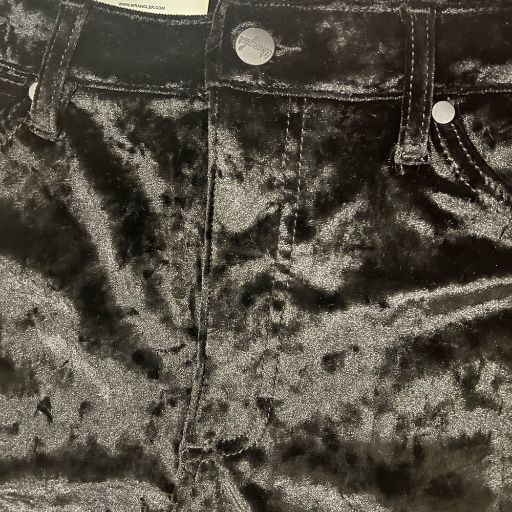 Black velvet pants